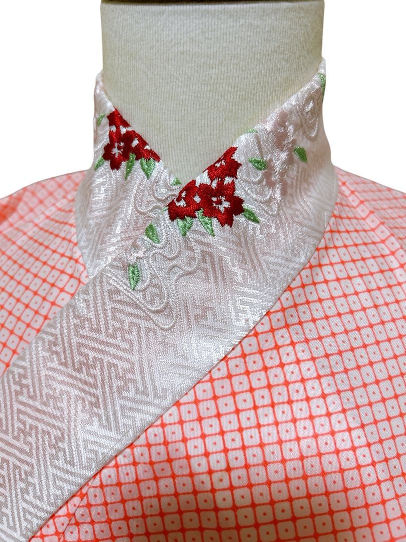 本格正絹♡七五三　7歳　女の子　フルセット　一式　赤系　ゴールド