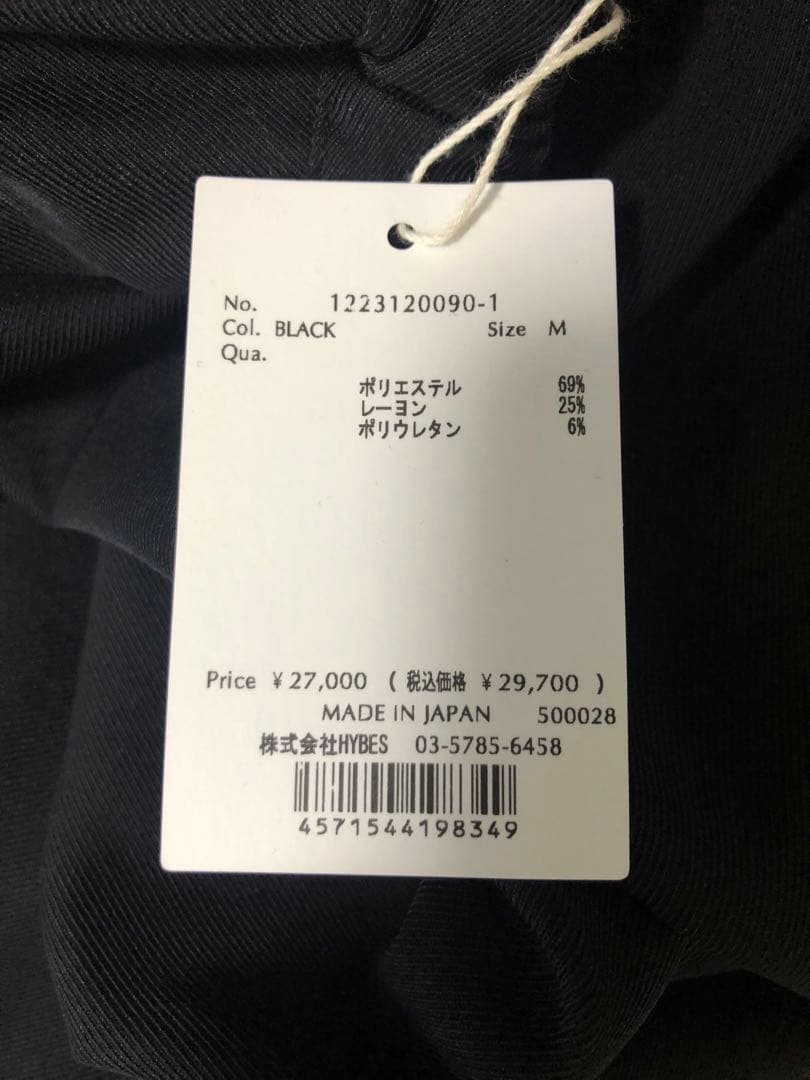 ETRE TOKYO キャバルリーツイルワイドパンツ ブラック　M