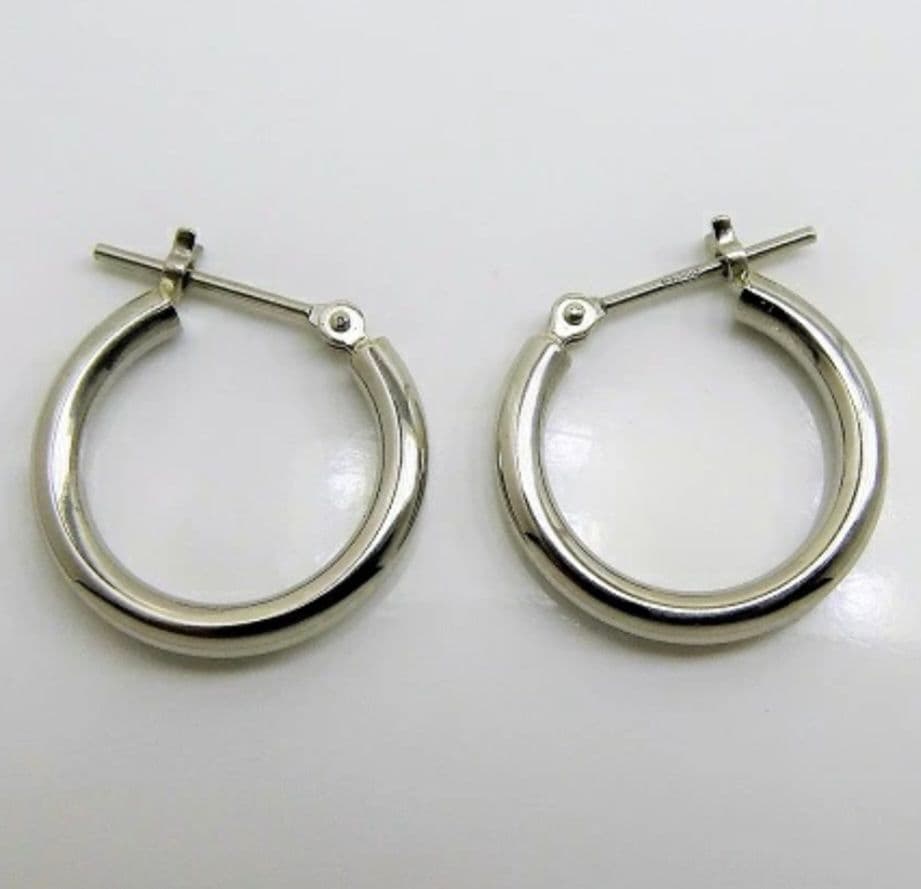 14金 フープピアス k14WG