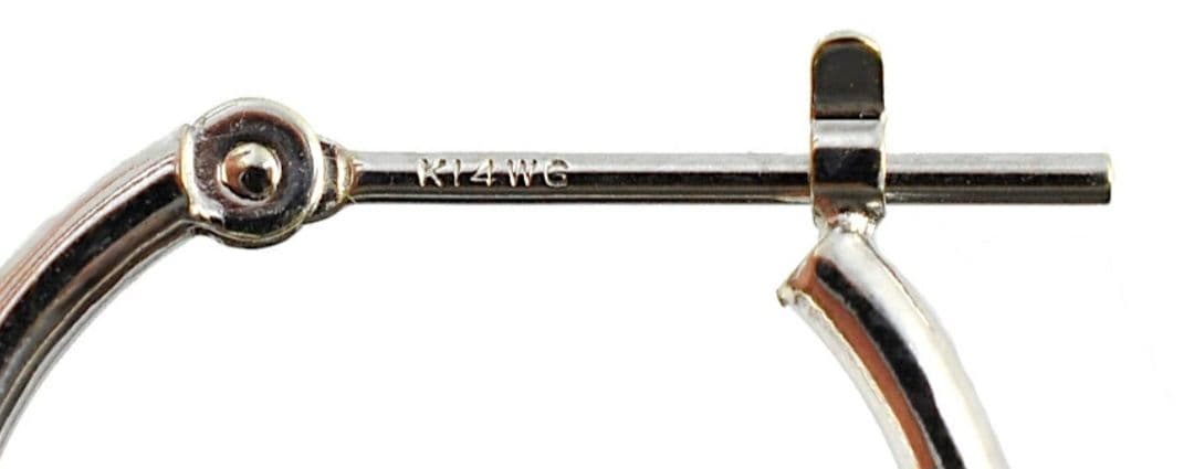 14金 フープピアス k14WG