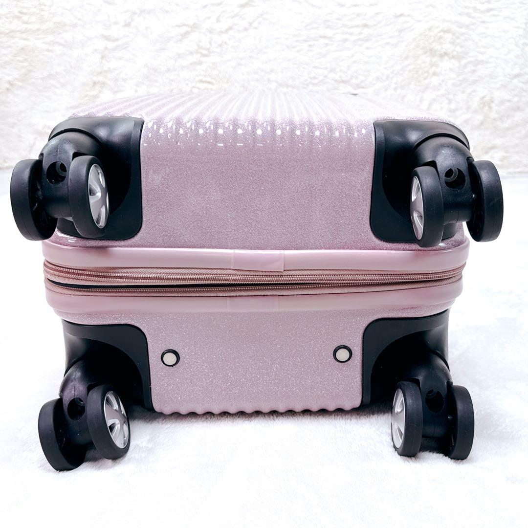 限定品✨ ACE　拡張タイプ　ピンクラメ　4輪　機内持込　TSAロック　キャリー