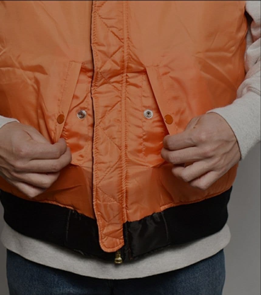 US　三軒茶屋　Customized MA-1 Cut Off Vest