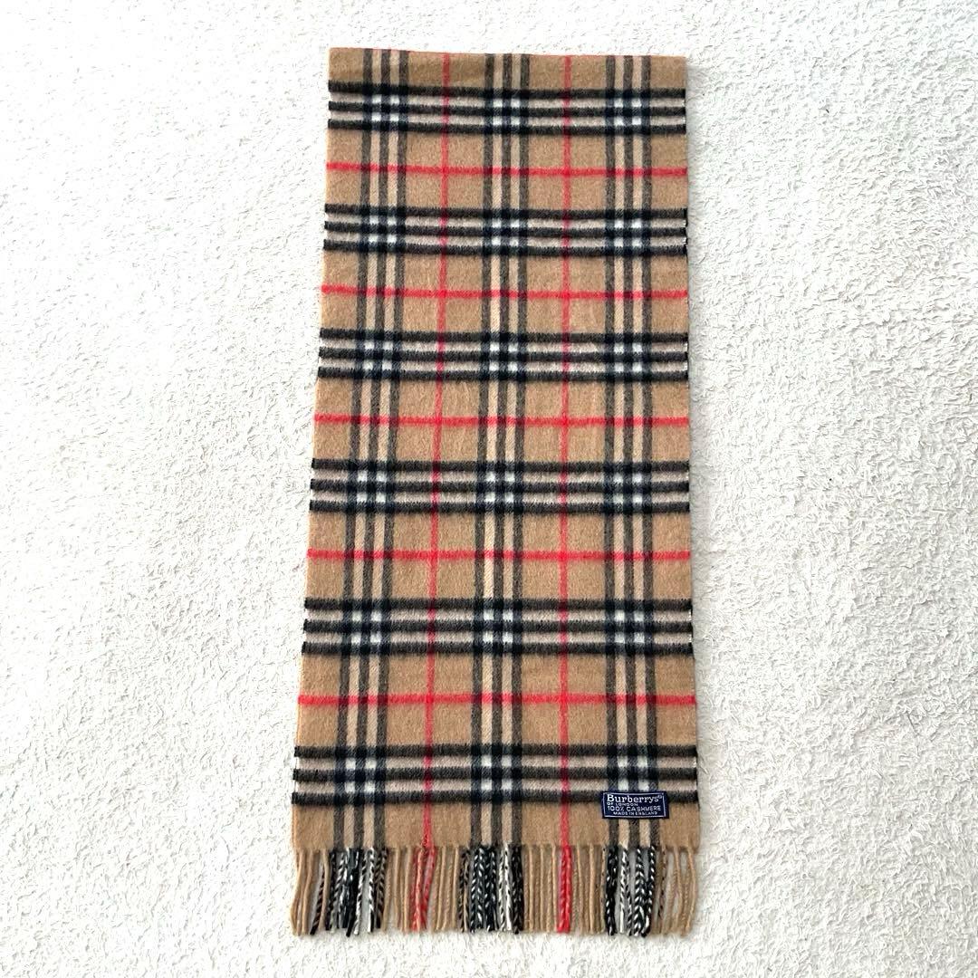 ❤︎❤︎❤︎ バーバリー　マフラー　ノバチェック　カシミア100% 英国製