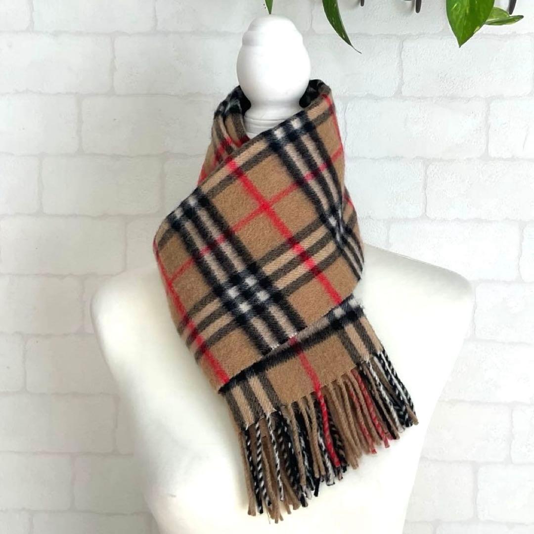 ❤︎❤︎❤︎ バーバリー　マフラー　ノバチェック　カシミア100% 英国製