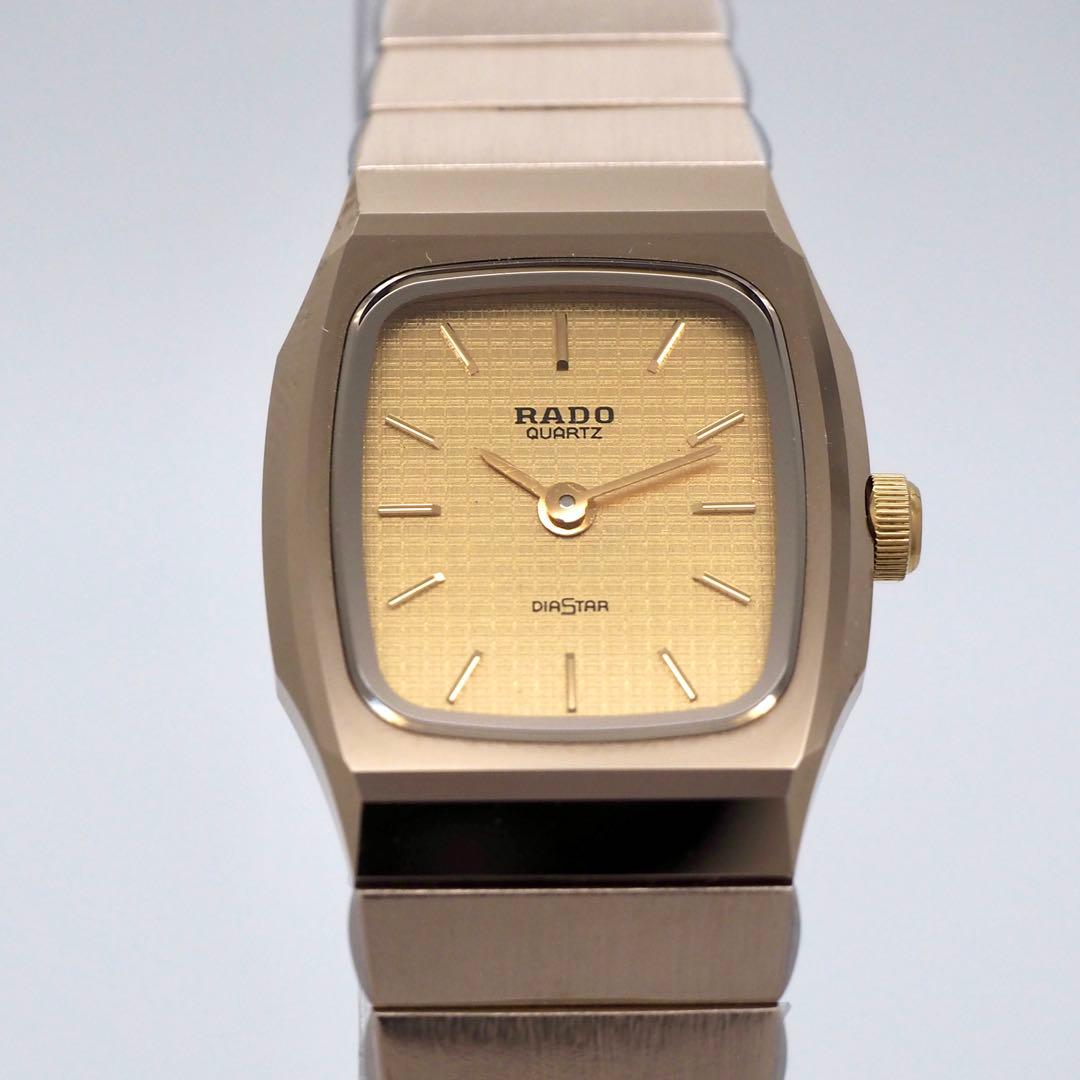 702 稼働 RADO 時計　DIASTAR ダイヤスター　ゴールド レディース