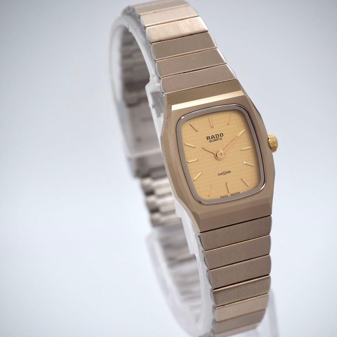 702 稼働 RADO 時計　DIASTAR ダイヤスター　ゴールド レディース