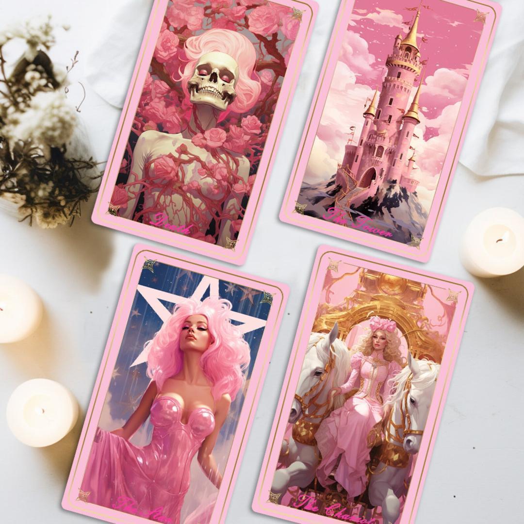 【正規品タロットカード】在庫1点✨ピンク×美麗イラスト✨レア✨バービーフェアリー