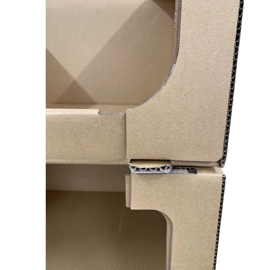 スタッキング収納ボックス 茶色 10個 ＋ 補強板 10個セット