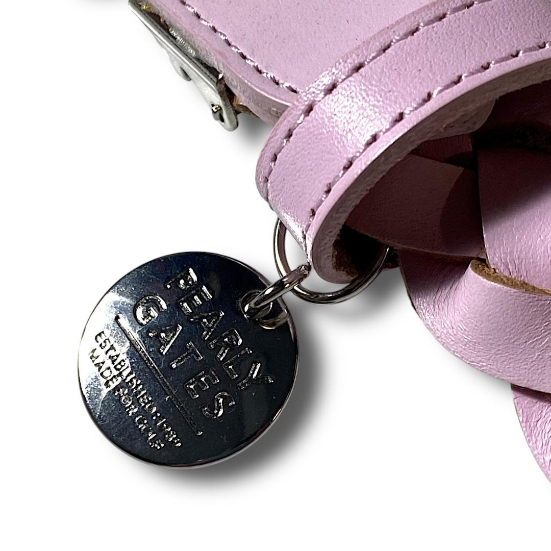 パーリーゲイツ 定価19800円 日本製 レザー メッシュベルト チャーム付き