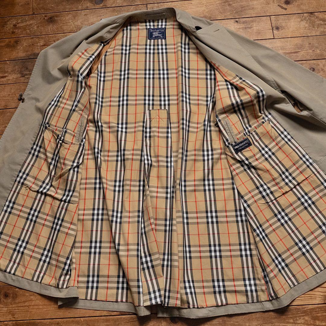 80s バーバリー タイロッケン 英国製 48 ヴィンテージ 一枚袖 微玉虫