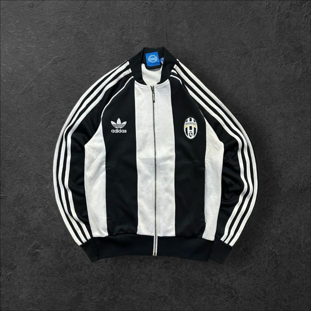2015年製adidas古着トラックジャケットユヴェントスブラックホワイトT35