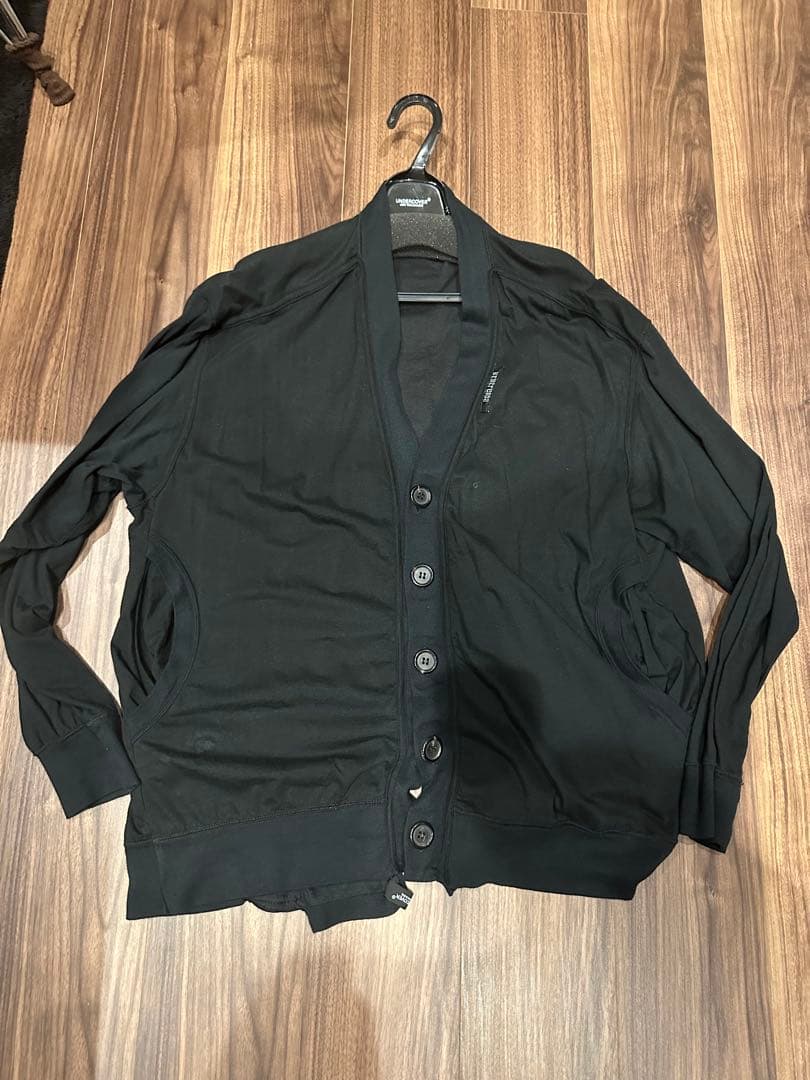 undercoverアンダーカバーのセットアップ黒　カーディガン&パンツ