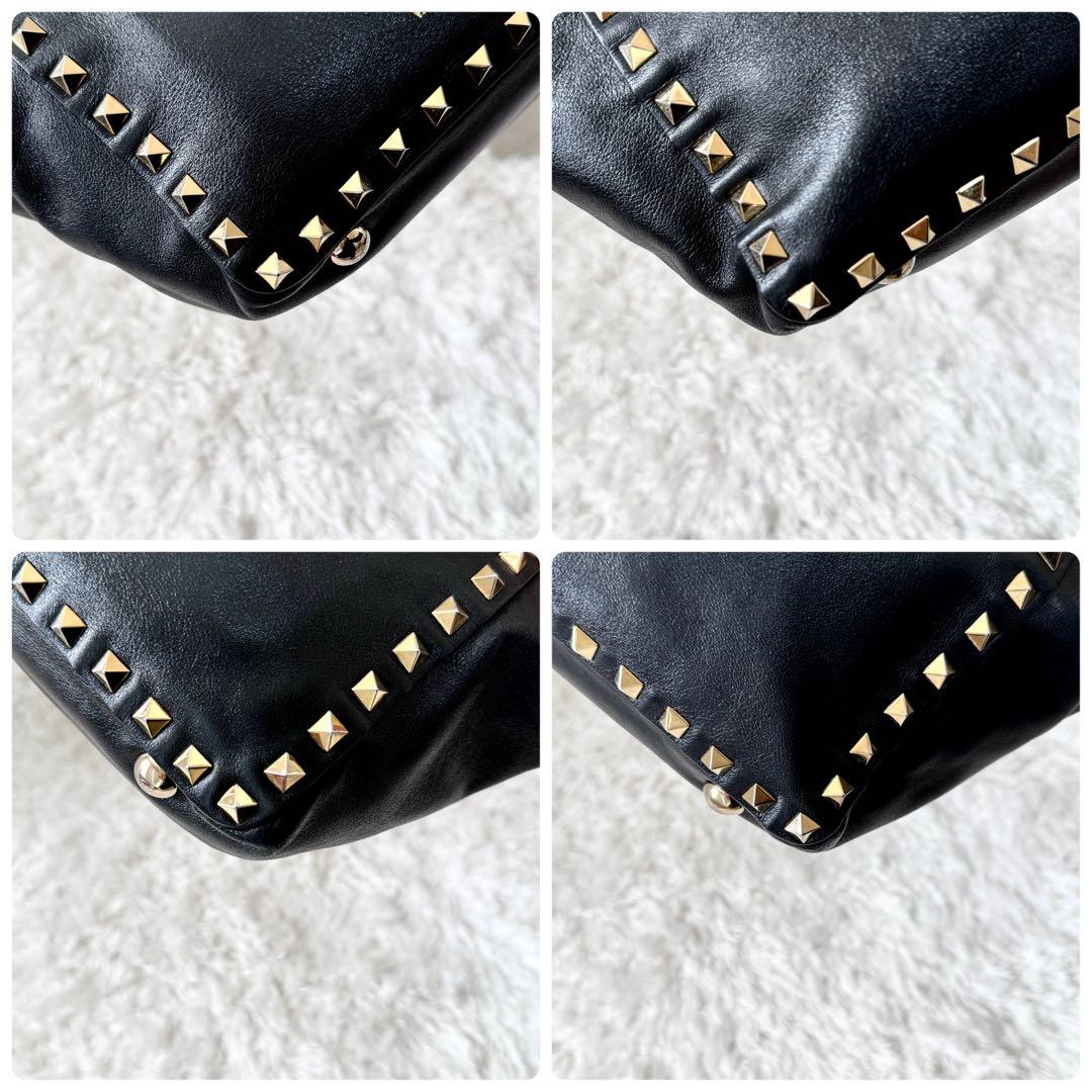 ヴァレンティノ ショルダーバッグ2way ロックスタッズ ブラック ハンドバッグ