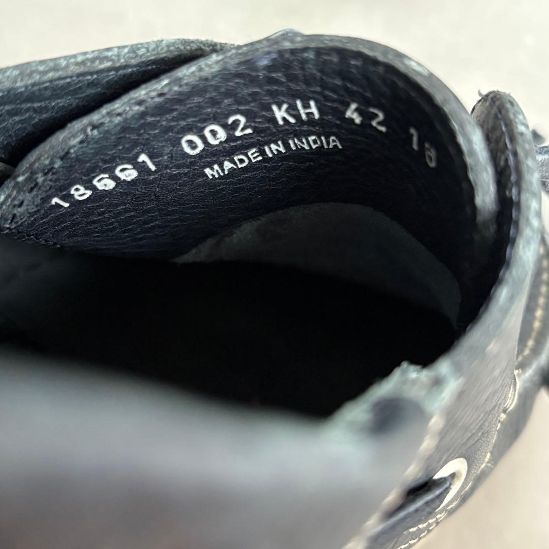 カンペール レザーデッキシューズ 極美品 シボ革 革靴 ネイビー 【42】