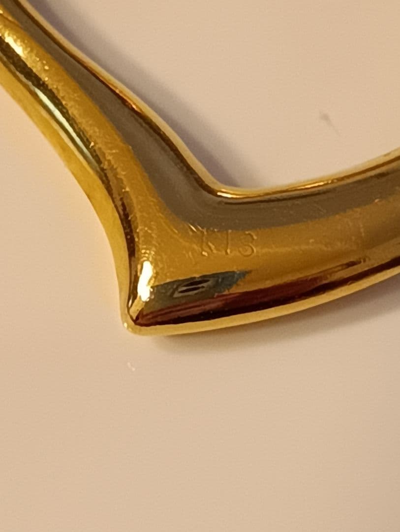 K18 オープンハートペンダントトップ