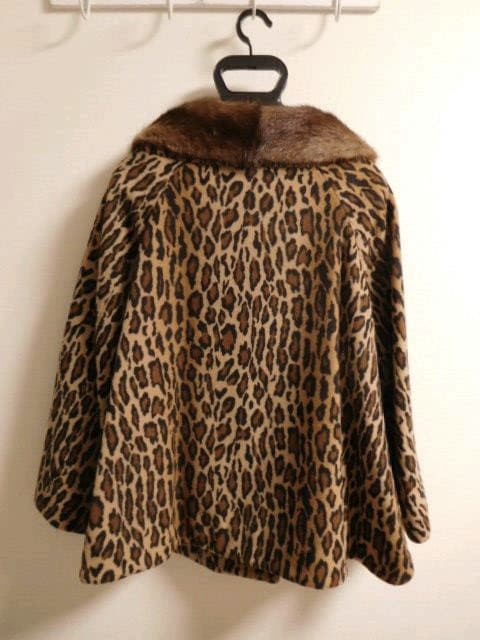 最終お値下げ★アナトリエ　ヒョウ柄　コート　ミンク付き　３６