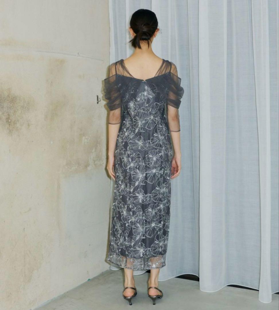 チュールドレープスパンコールドレス andresd