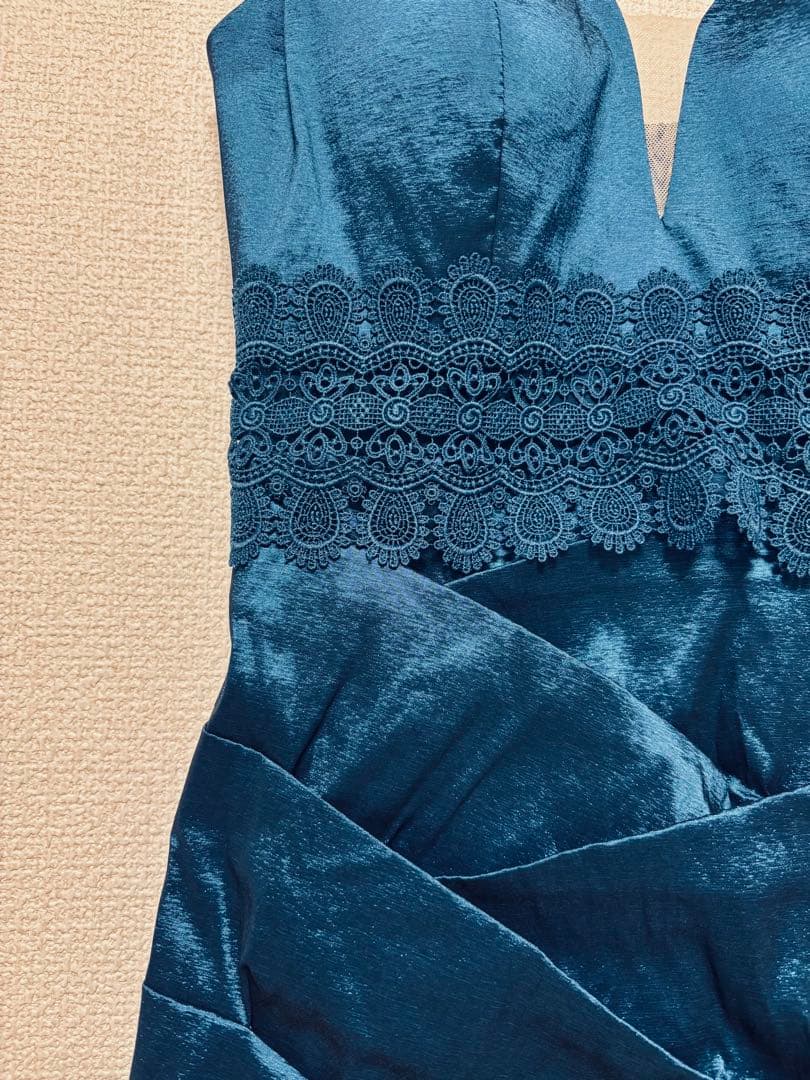 sugar イサフェリス　S フラワーレース　タイト　ドレス　ミッドナイトブルー