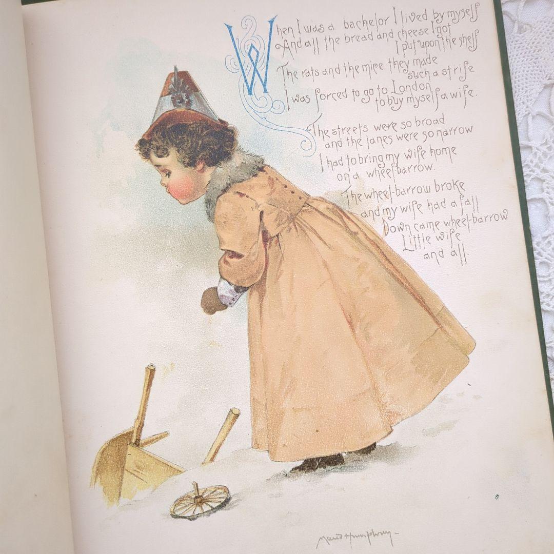 超稀少1891アンティーク絵本 洋書 児童書 ヴィクトリアン モードハンフリー