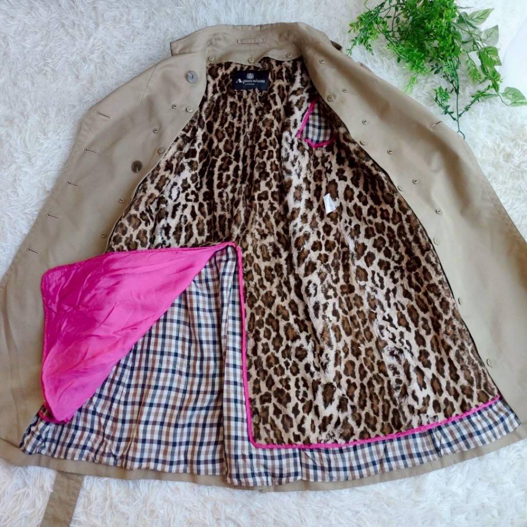 ◾︎極美品◾︎ アクアスキュータム トレンチコート ライナー 2way レオパード