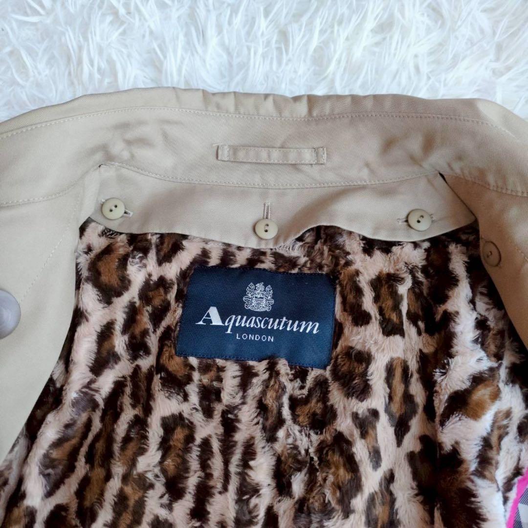 ◾︎極美品◾︎ アクアスキュータム トレンチコート ライナー 2way レオパード