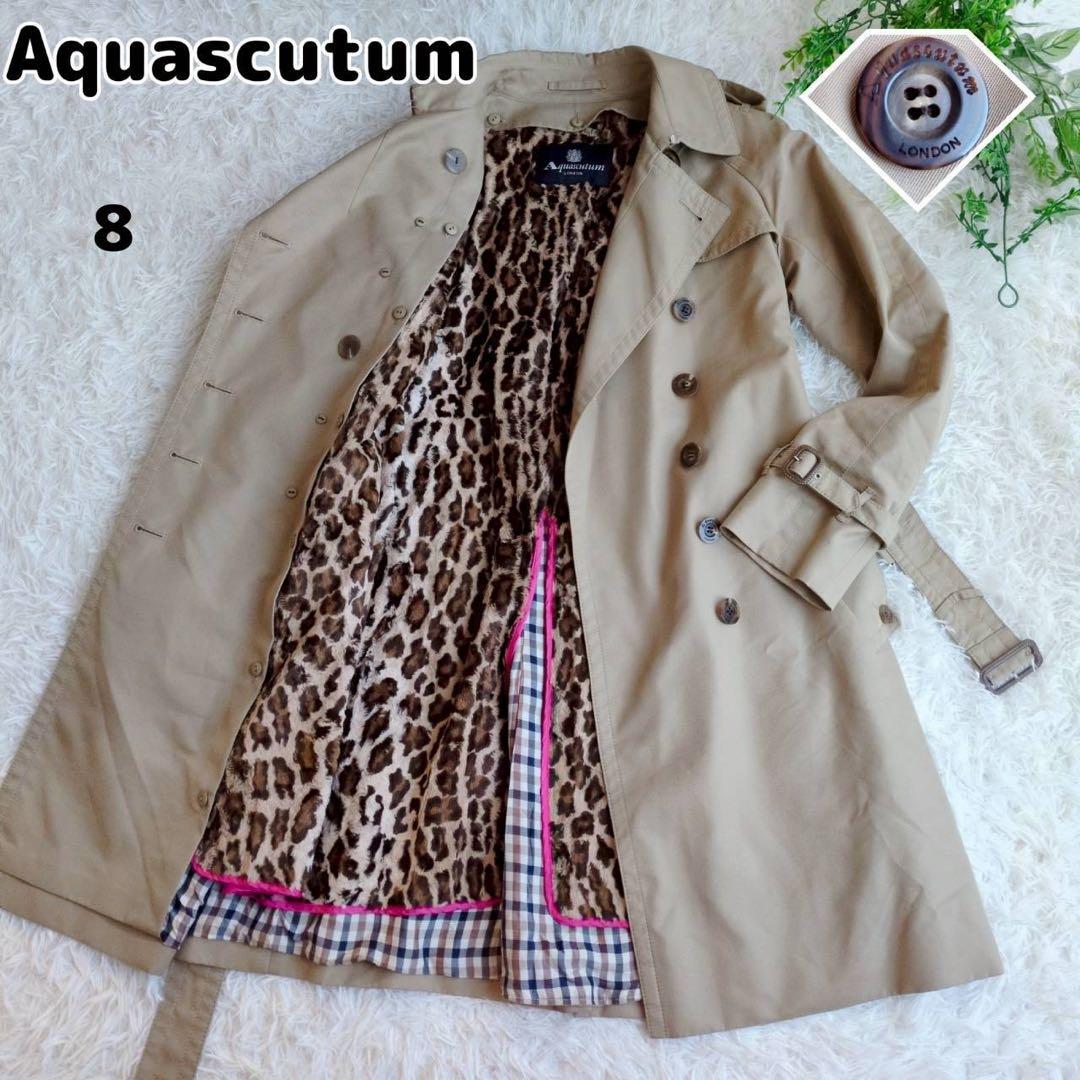 ◾︎極美品◾︎ アクアスキュータム トレンチコート ライナー 2way レオパード