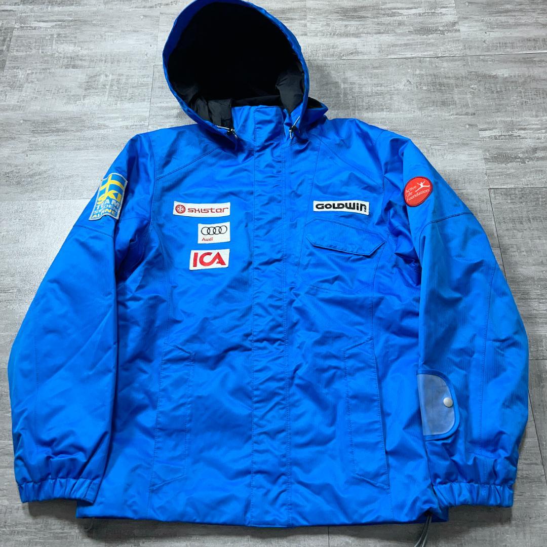 スウェーデン代表モデル★ GOLDWIN サイドフルオープン スキーウェア 青