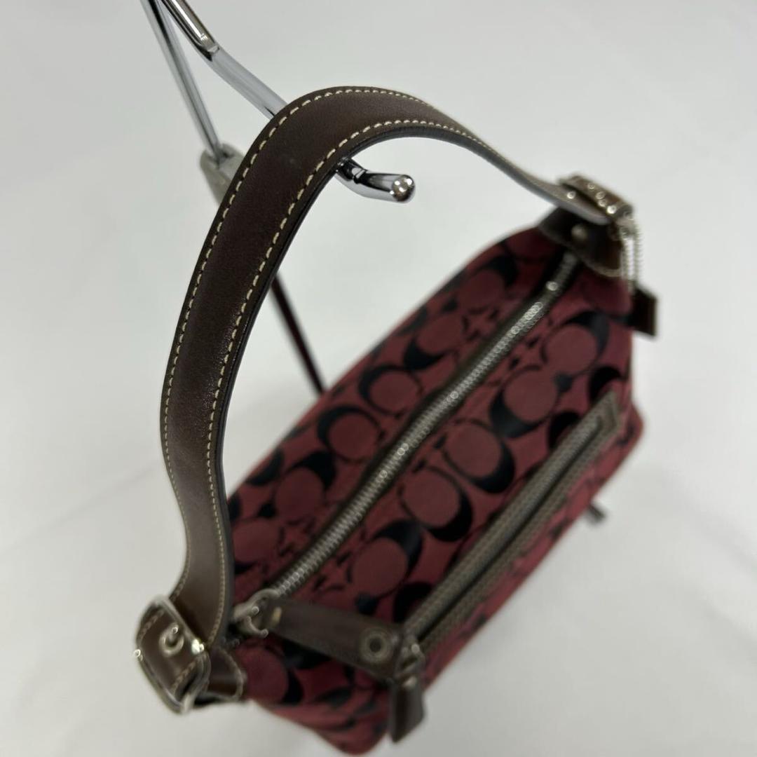 【極美品】コーチ ソーホー シグネチャー ワンハンドバッグ レザー キャンバス