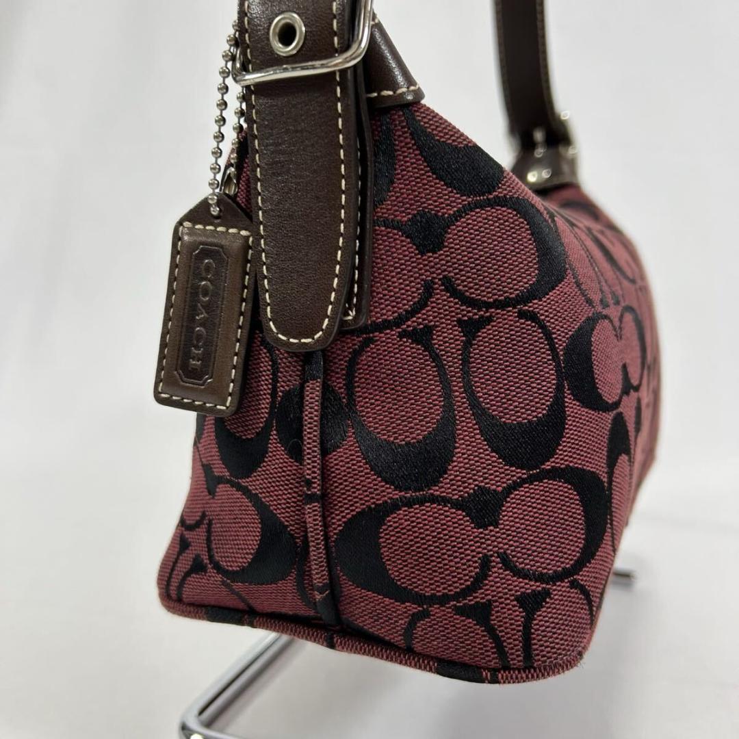 【極美品】コーチ ソーホー シグネチャー ワンハンドバッグ レザー キャンバス