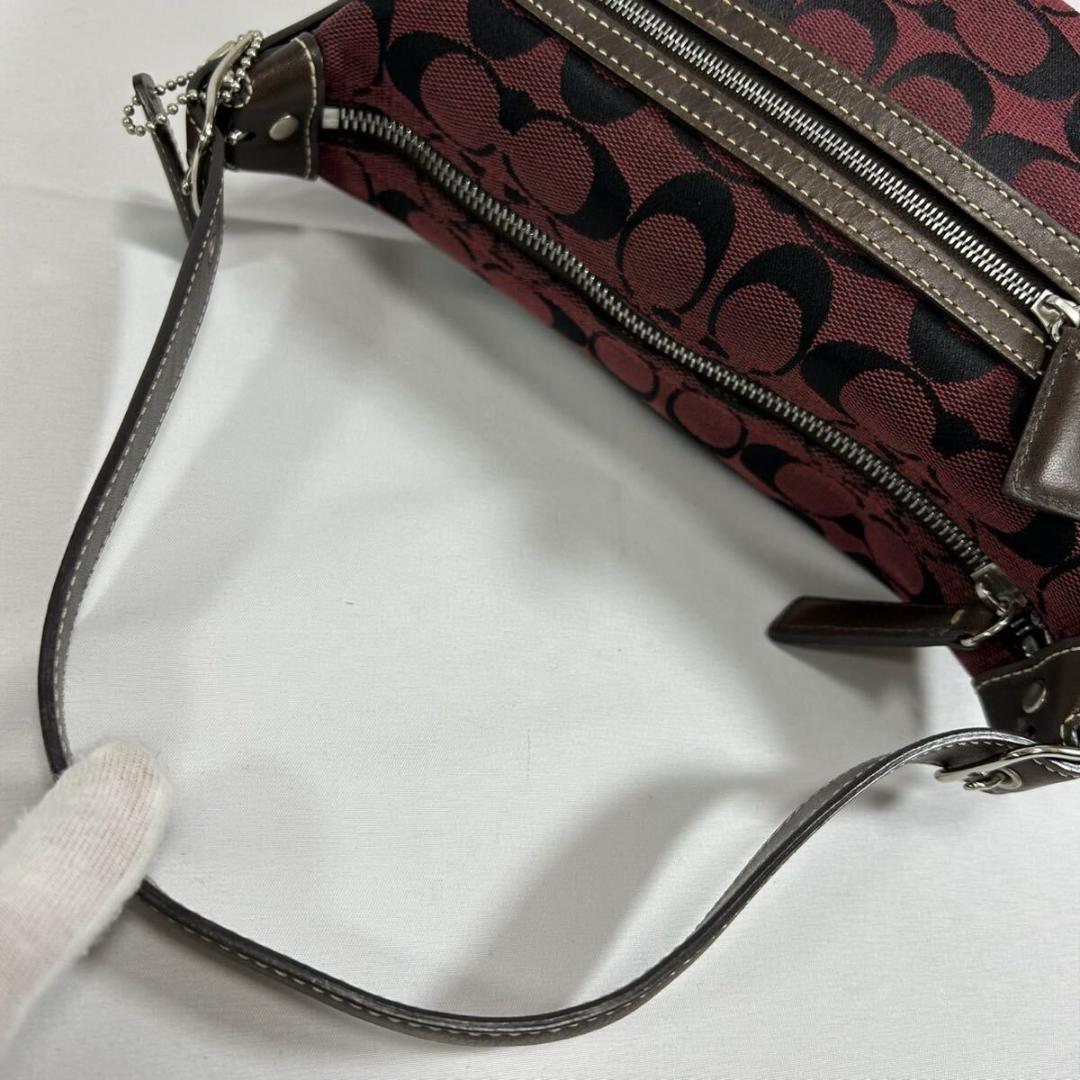 【極美品】コーチ ソーホー シグネチャー ワンハンドバッグ レザー キャンバス