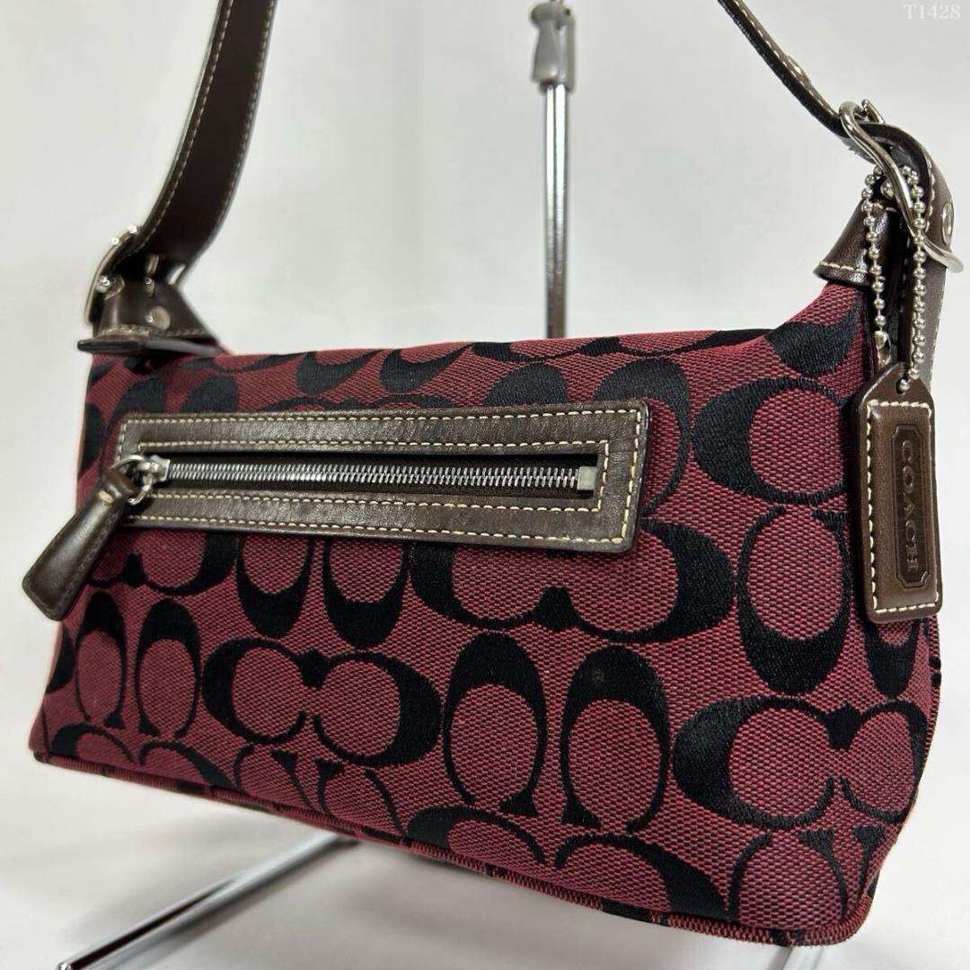 【極美品】コーチ ソーホー シグネチャー ワンハンドバッグ レザー キャンバス