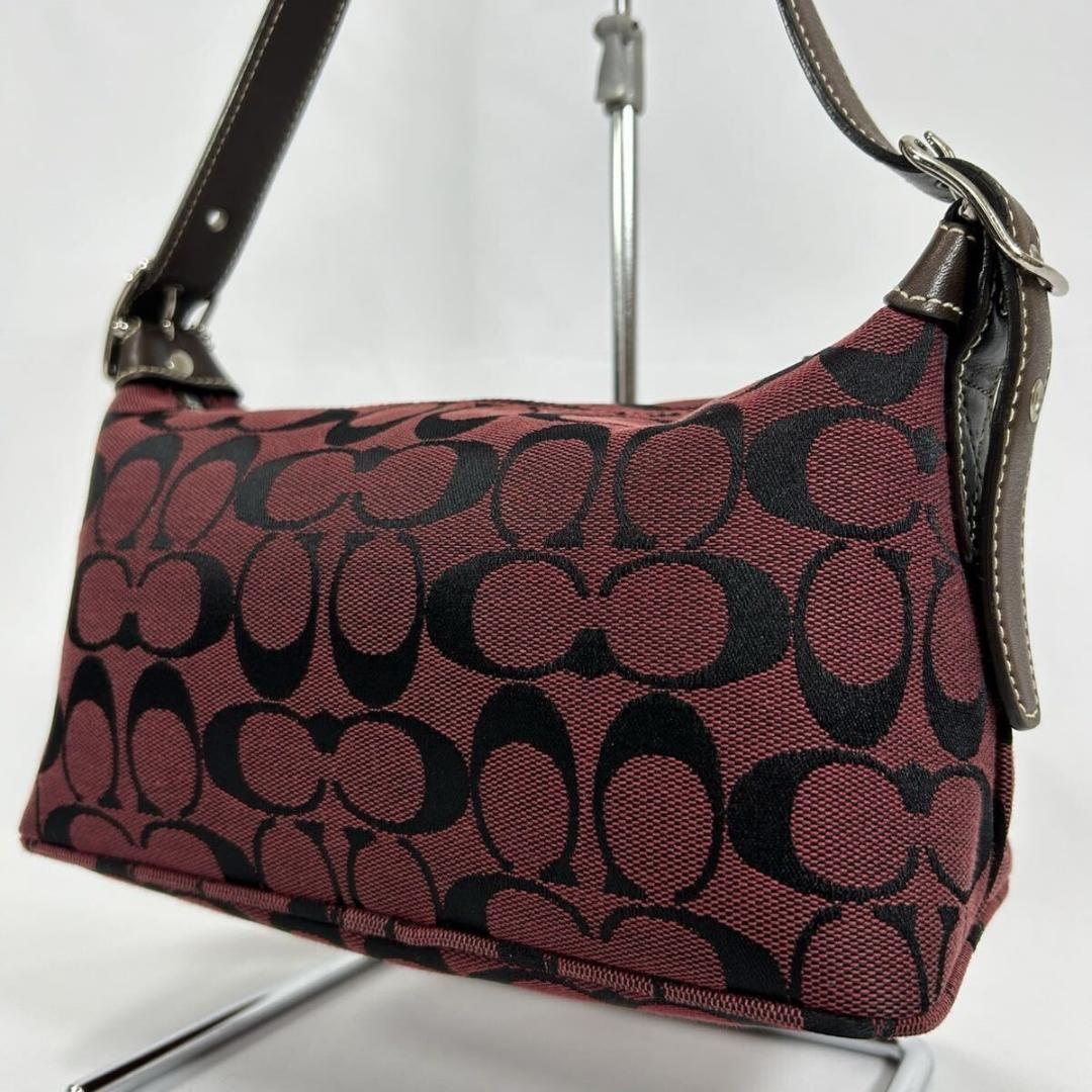 【極美品】コーチ ソーホー シグネチャー ワンハンドバッグ レザー キャンバス