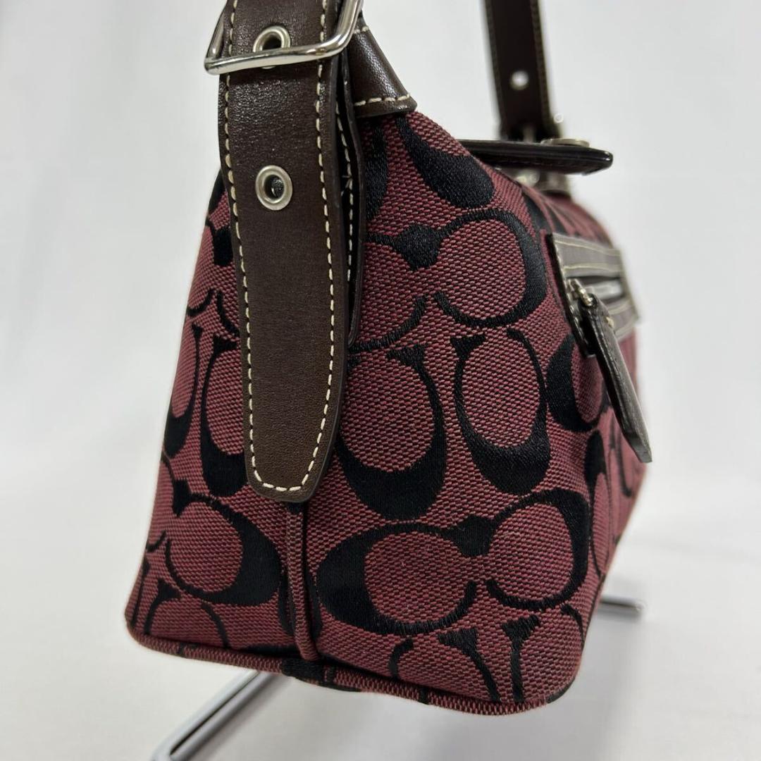 【極美品】コーチ ソーホー シグネチャー ワンハンドバッグ レザー キャンバス