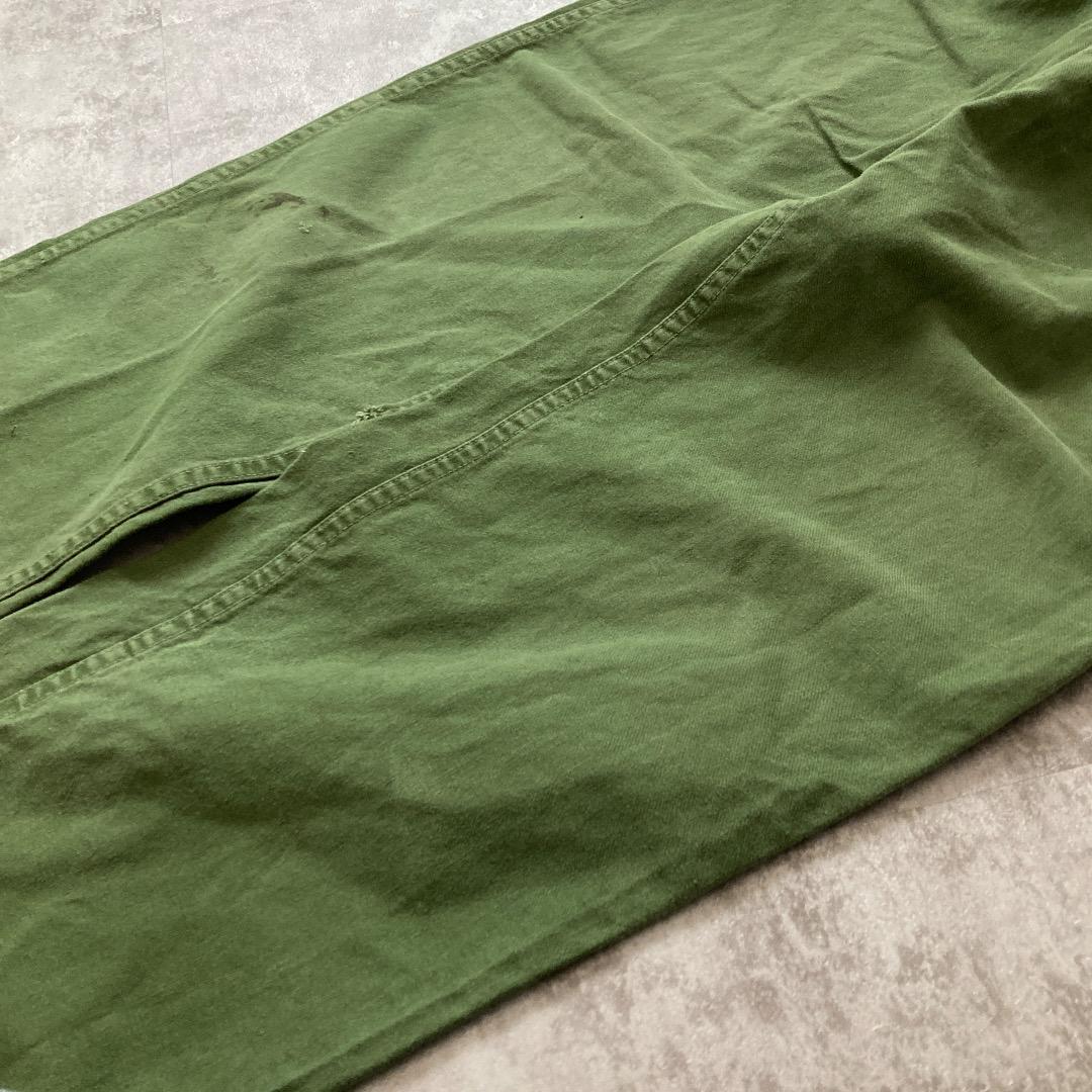 70s スウェーデン軍 実物 ユーティリティパンツ カーキ Size C48