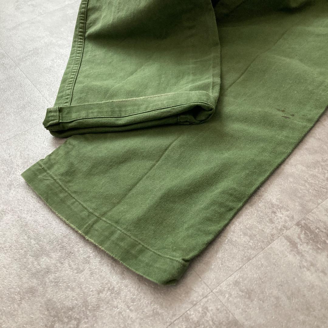 70s スウェーデン軍 実物 ユーティリティパンツ カーキ Size C48