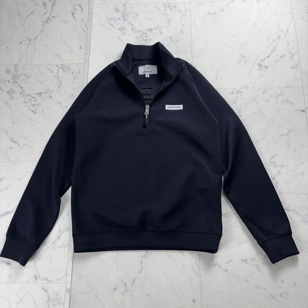 極美品 ブリーフィング 3dロゴ ハーフジップ ブラック XS ゴルフ ジム