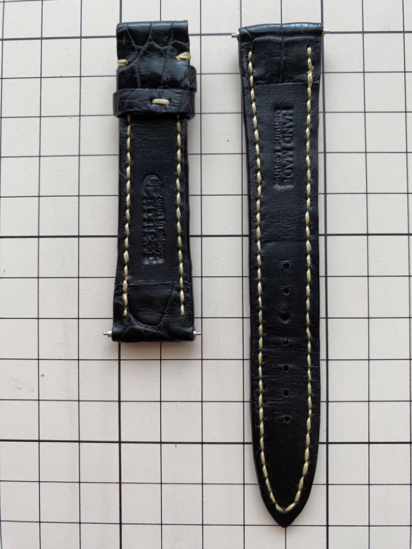 【未使用】Earnest アーネスト 20mm クロコダイル 時計ベルトブラック