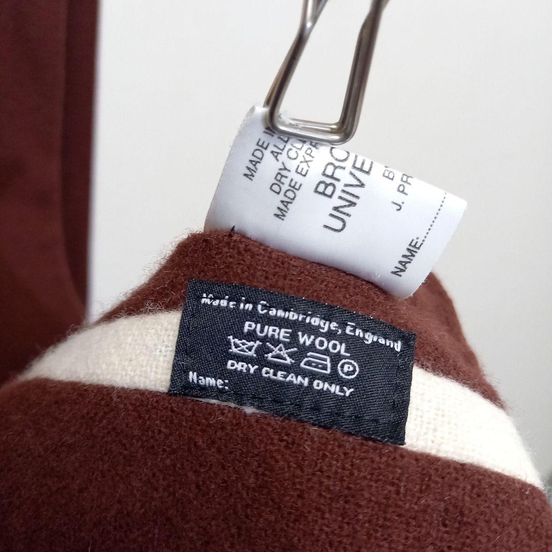 美品 英国製 J.PRESS ブラウン大学 カレッジスカーフ スクールマフラー