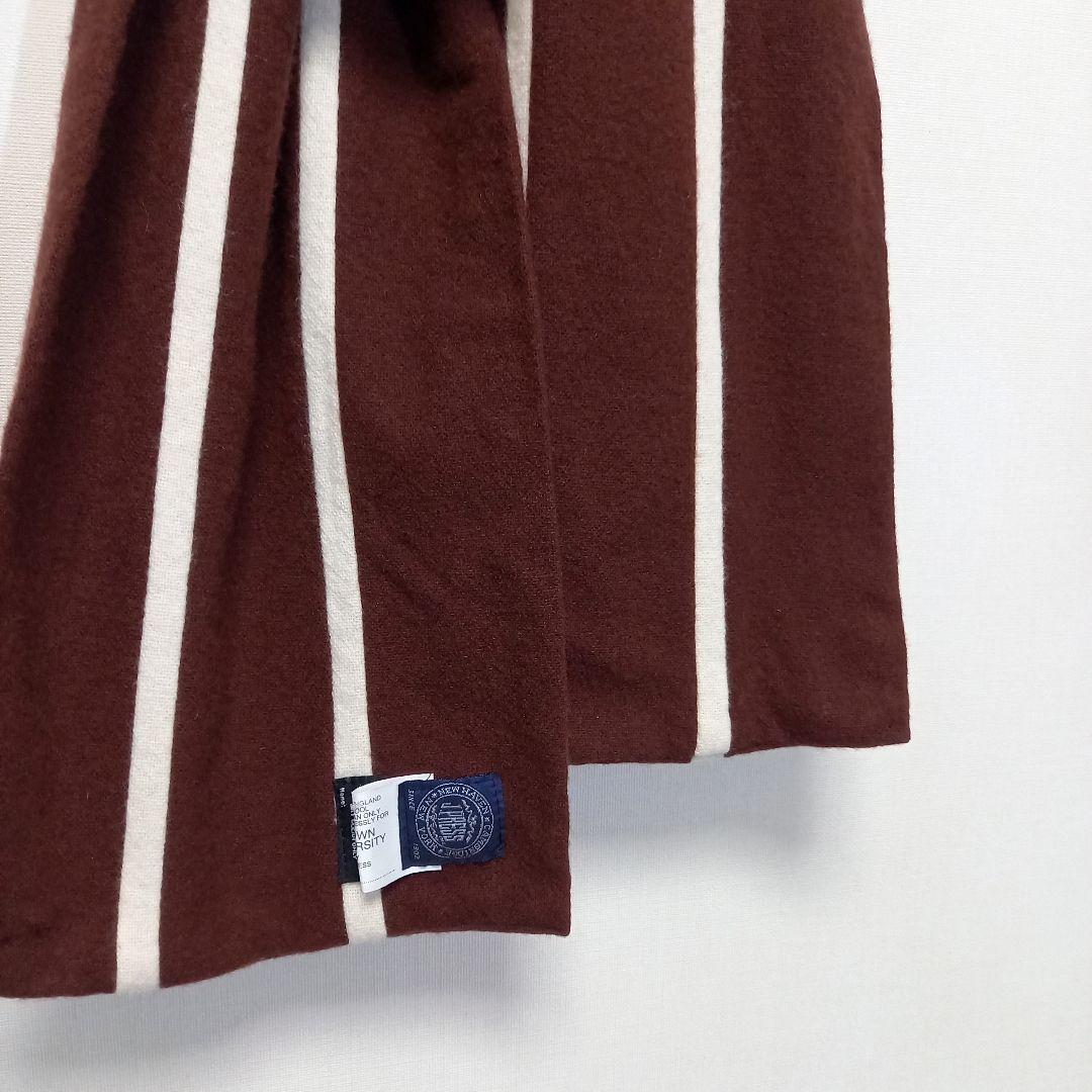 美品 英国製 J.PRESS ブラウン大学 カレッジスカーフ スクールマフラー