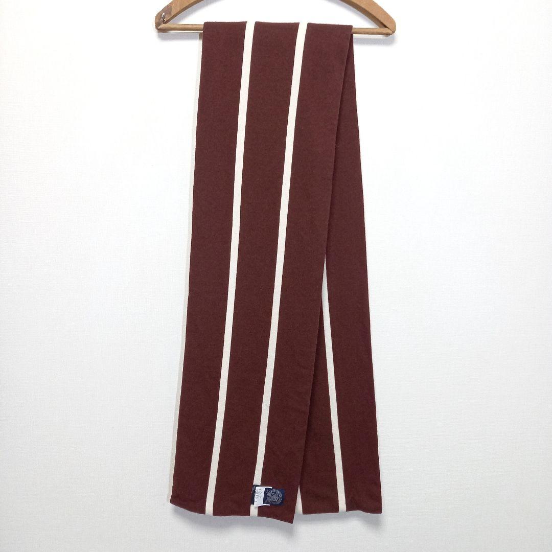 美品 英国製 J.PRESS ブラウン大学 カレッジスカーフ スクールマフラー