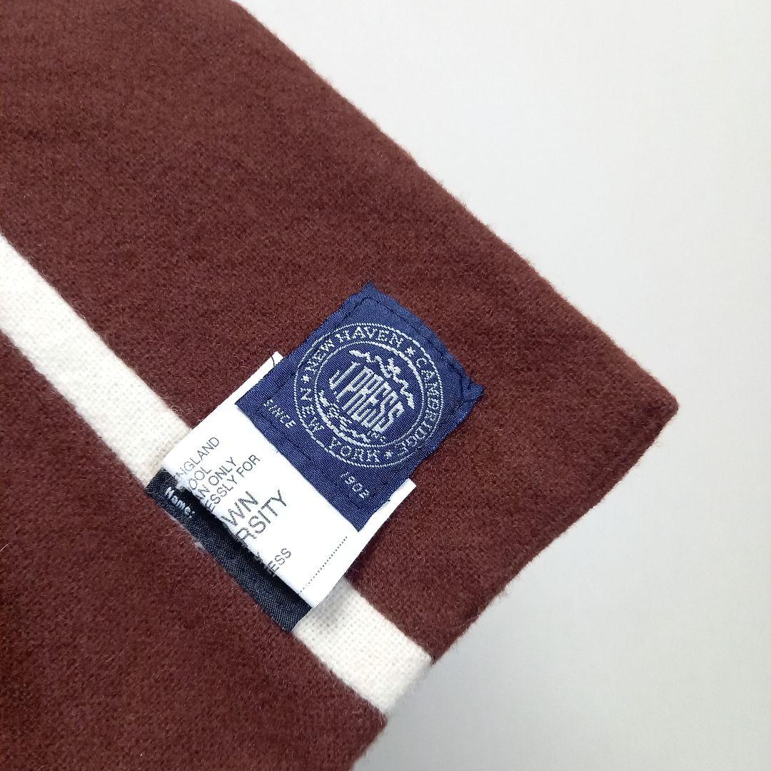 美品 英国製 J.PRESS ブラウン大学 カレッジスカーフ スクールマフラー