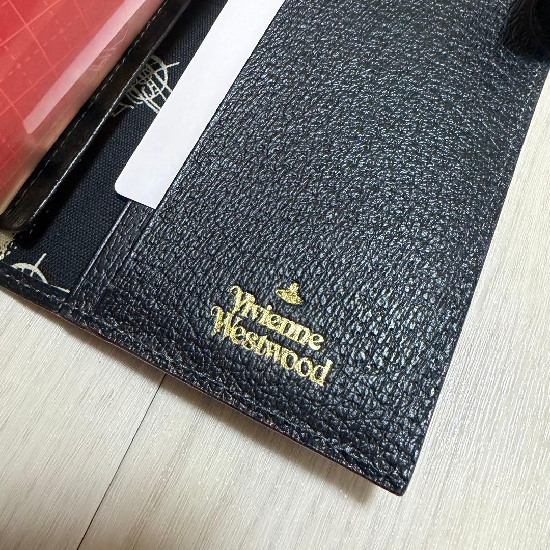 ヴィヴィアンウエストウッド EXECUTIVE オーブ 手帳カバー ブラック 金