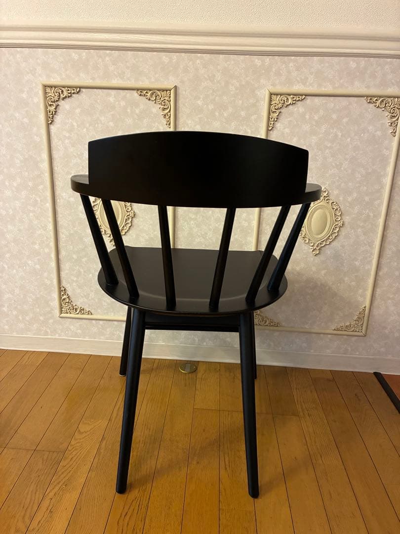 オーク無垢材　ブラック塗装　ダイニングチェア③