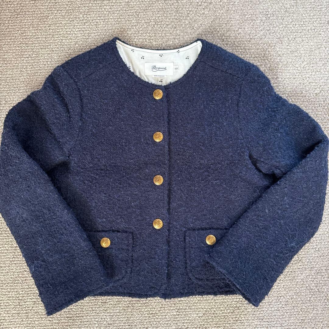 ボンポワンBonpoint ネイビー ジャケット 14A