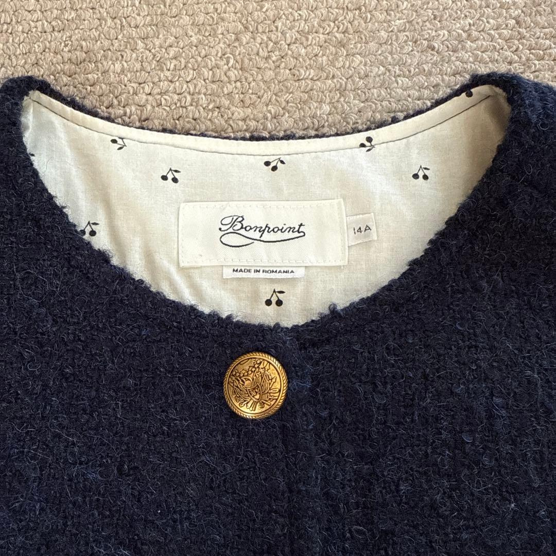 ボンポワンBonpoint ネイビー ジャケット 14A