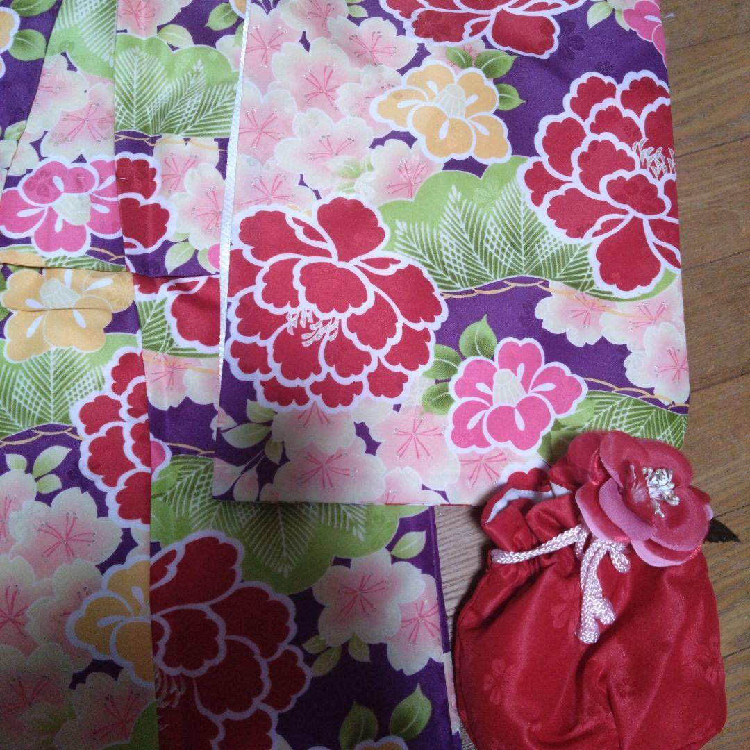 美品★小町KIDS★三歳★紫＆ピンク★被布フルセット