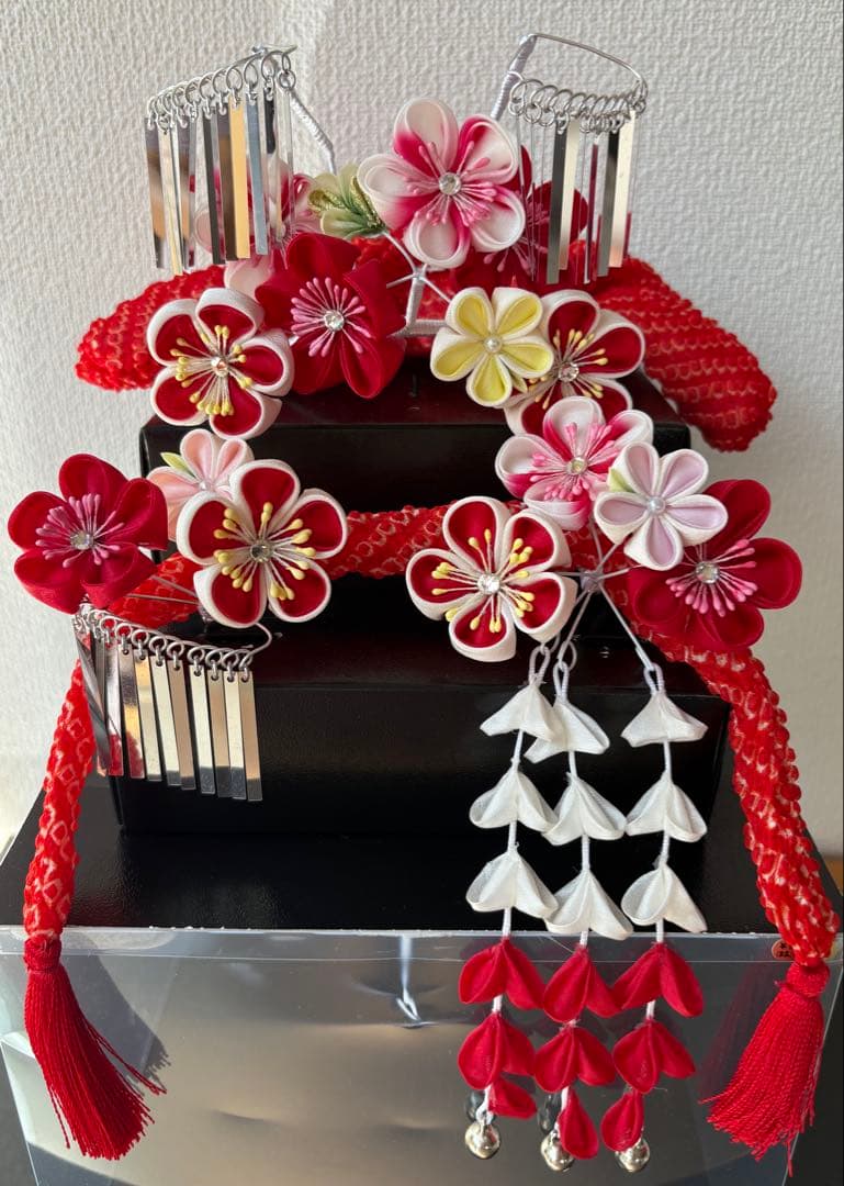 七五三　日本髪　髪飾りセット かのこ