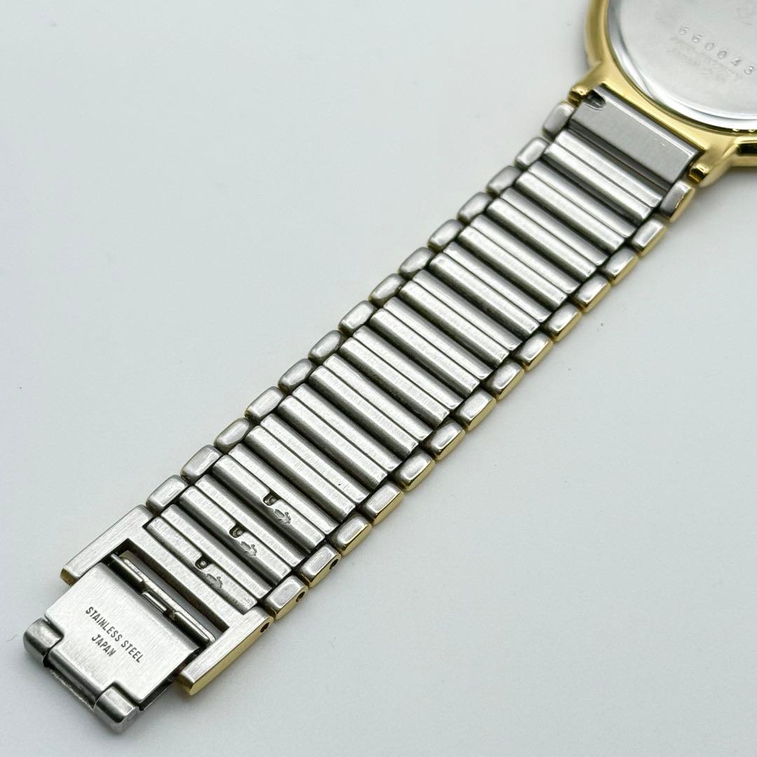 ✨新品電池・稼働✨サンローラン 腕時計 クォーツ ラウンド コンビ 男女兼用