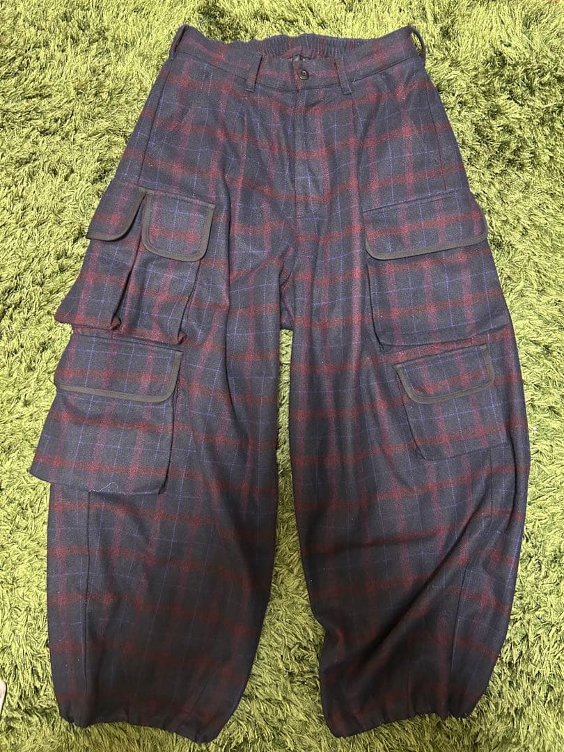 glamb アシンメトリーツイードカーゴパンツ