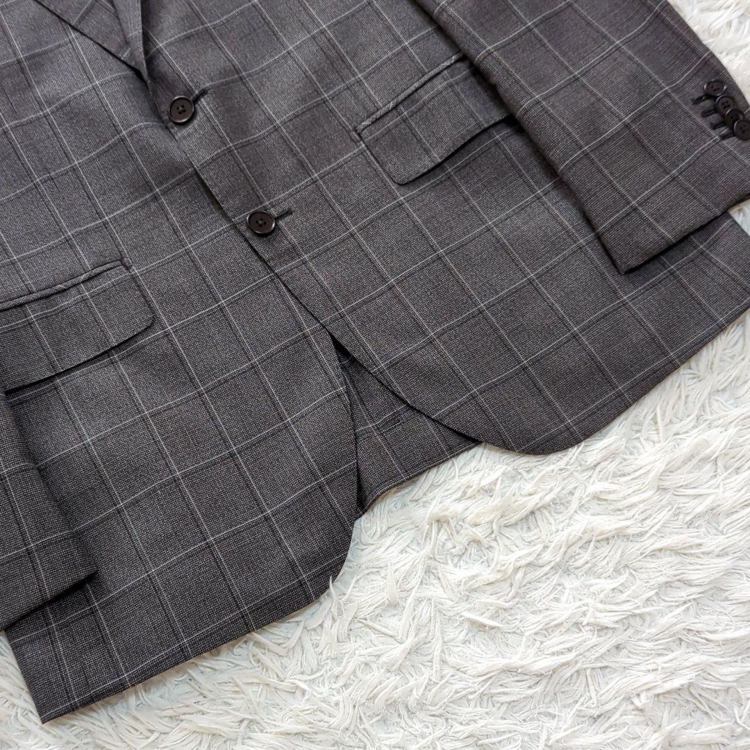 未使用級 L ヒルトン グアベロ スーパー130s グレンチェック セットアップ